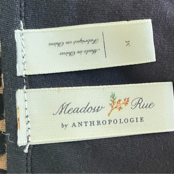 NWOT Anthropologie Meadow Rue Joselyn Diamond Tie Front Blouse - Picture 9 of 9